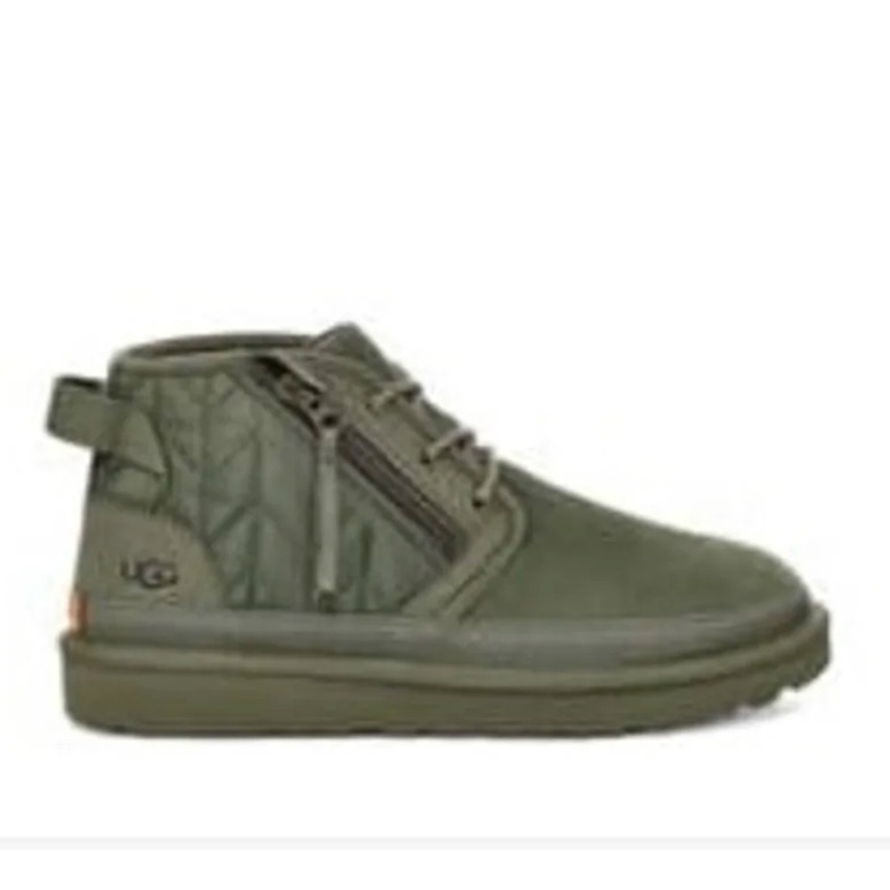 UGG Mens Size 8 Neumel Zip Quilting Chukka Boot Moss Green 1114194 Shoes - Picture 9 of 10